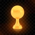 Winner basketball cup award, golden trophy logo isolated on black transparent background Royalty Free Stock Photo