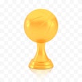 Winner basketball cup award, golden trophy logo isolated on white transparent background Royalty Free Stock Photo