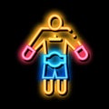 Winner Boxer neon glow icon illustration
