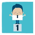 winner businessman vector