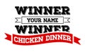 Winner Winner Chicken Dinner Typographic Gaming Poster. Vector