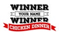 Winner Winner Chicken Dinner Typographic Gaming Poster. Vector Royalty Free Stock Photo