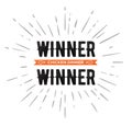 Winner Winner Chicken Dinner Typographic Gaming Poster. Vector Royalty Free Stock Photo
