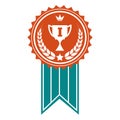 Winner colorful award badge