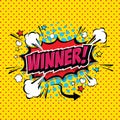 Winner! Comic Speech Bubble. Vector Eps 10 Royalty Free Stock Photo
