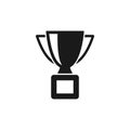 Winner cup black isolated vector icon Royalty Free Stock Photo