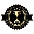 Winner cup emblem Royalty Free Stock Photo