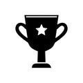 Winner cup icon. Champion trophy symbol, sport award sign. Winner prize, champions celebration winning concept isolated Royalty Free Stock Photo