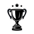 Winner cup icon. Champion trophy symbol, sport award sign. Winner prize, champions celebration winning concept isolated Royalty Free Stock Photo