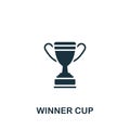 Winner Cup icon. Monochrome simple Success icon for templates, web design and infographics