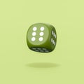 Always Winner Dice on Green Background Royalty Free Stock Photo