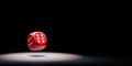 Always Winner Dice Spotlighted on Black Background Royalty Free Stock Photo