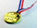 Winner Gold Medal side view Royalty Free Stock Photo