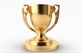 Winner gold trophy cup on white background Royalty Free Stock Photo