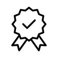 Winner vector thin line icon Royalty Free Stock Photo