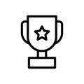 Winner vector thin line icon Royalty Free Stock Photo