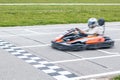 The winner of the karting race Royalty Free Stock Photo
