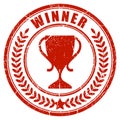 Winner laurel stamp