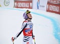 Winner Maria Hoefl-Riesch on Ski World Cup 2012 Royalty Free Stock Photo