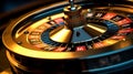 Wheel casino gaming betting fortune luck black chance risk gamble roulette Royalty Free Stock Photo