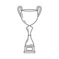 Winner's cup. Linear icon. Trophy, winner, award, prize, competition concept Royalty Free Stock Photo