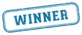 winner stamp. winner rectangular stamp on white background