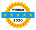 2020 Winner Stamp Vector Flat Icon Royalty Free Stock Photo