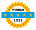 2022 Winner Stamp Vector Flat Icon Royalty Free Stock Photo