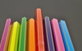 Winner, success, leadership or competition metaphor with colorful pencils Royalty Free Stock Photo