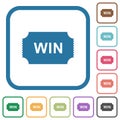 Winner ticket simple icons Royalty Free Stock Photo