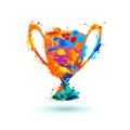 Winner trophy cup icon. Royalty Free Stock Photo