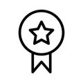 Winner vector thin line icon Royalty Free Stock Photo