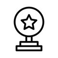 Winner vector thin line icon Royalty Free Stock Photo