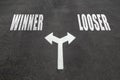Winner vs looser choice concept
