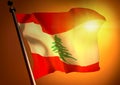 Winner waving Lebanon flag
