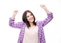 Winner woman celebrating success Royalty Free Stock Photo