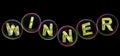 The winner word in bubble Royalty Free Stock Photo