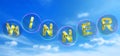 The winner word in bubble Royalty Free Stock Photo