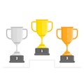 Winners cup set. Royalty Free Stock Photo