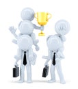 Winners and losers. Business concept. Isolated. Contains clipping path Royalty Free Stock Photo