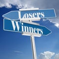 Winners or Losers signs Royalty Free Stock Photo