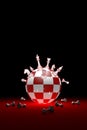 Winners and losers (chess metaphor). Vertical image. 3D render i Royalty Free Stock Photo