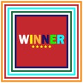 Winners lottery game jackpot prize logo vector background illustration Royalty Free Stock Photo