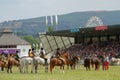 The winners parade for horses at the Royal Welsh Show