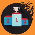 winners podium. Vector illustration decorative design Royalty Free Stock Photo