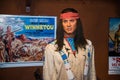 Winnetou in Grevin museum of the wax figures in Prague. Royalty Free Stock Photo