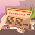 Winning Against Cancer Orthogonal Composition Royalty Free Stock Photo