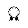 Winning award, prize, medal or badge flat icon