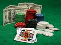 A winning blackjack hand Royalty Free Stock Photo