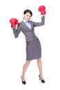 Winning business woman Royalty Free Stock Photo